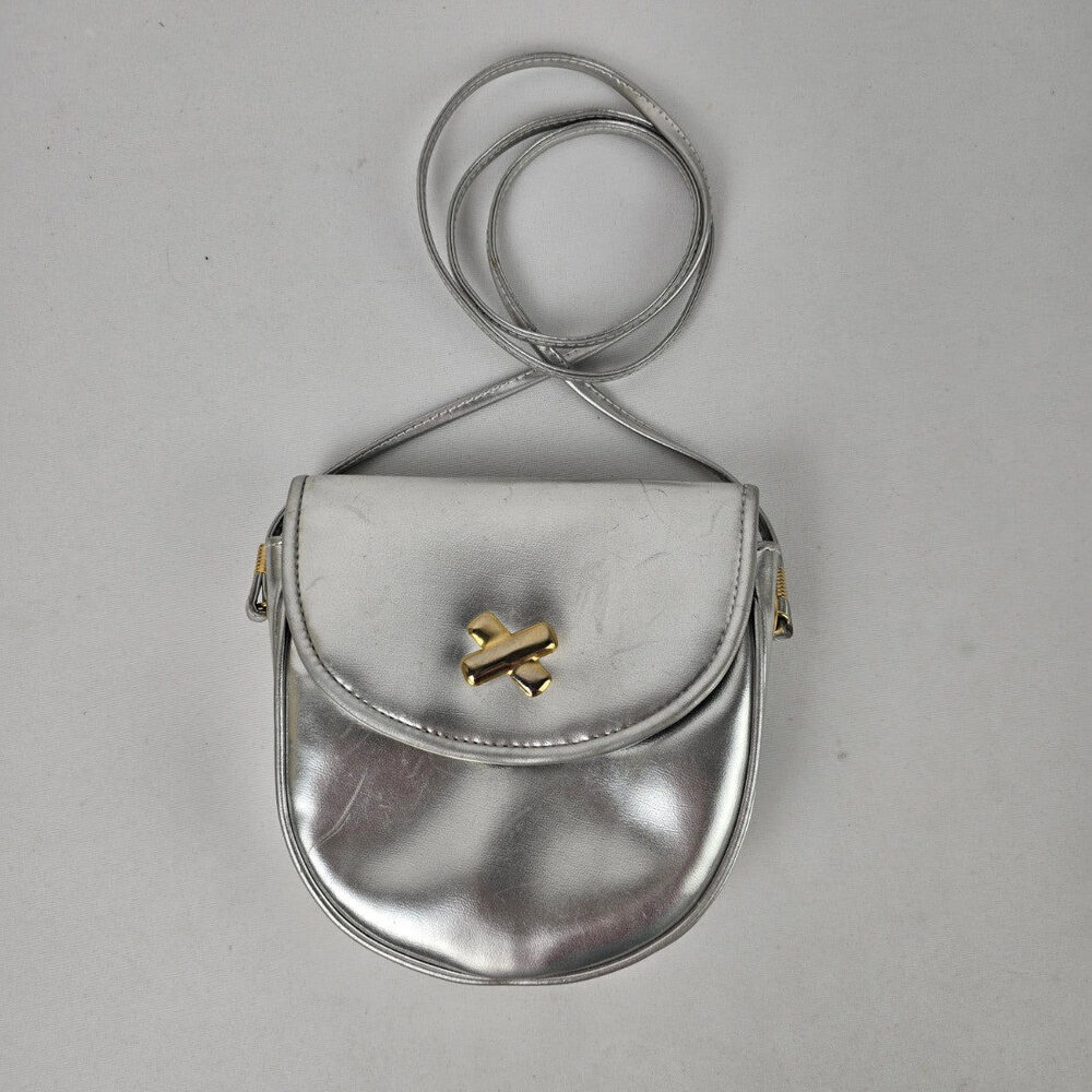 Vintage Benchmade Leatherworks Silver Shoulder Purse